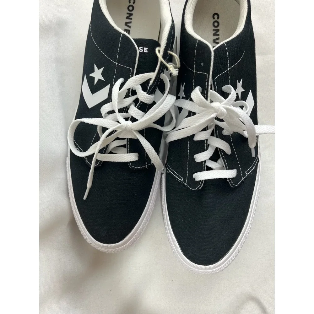 Converse Day One Classic Ox Mens 13 Black White Canvas Low Top Sneakers - Picture 2 of 7